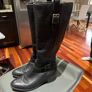 Tall leather boot